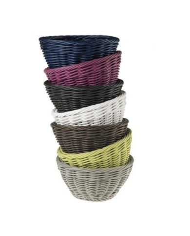 Cestino Vanity rotondo in polipropilene marrone Ø18x9cm