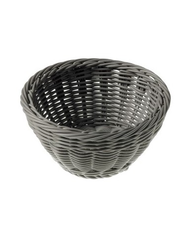 Cestino Vanity rotondo in polipropilene tortora Ø18x9cm