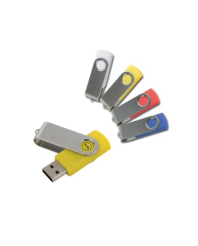 Chiavetta girevole USB 8Gb ABS gommata/Metallo