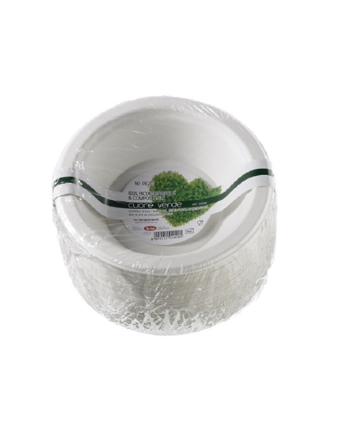 Ciotola rotonda in polpa di cellulosa Ø16x4cm 50pz