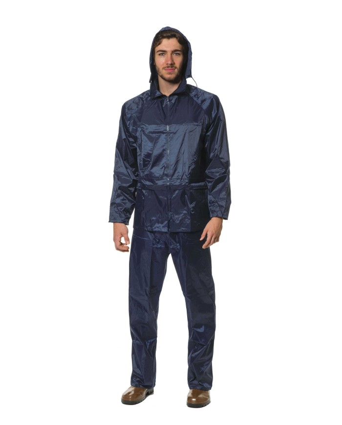 Completo antipioggia Nora (giacca+pantalone) blu Taglie: S-3XL