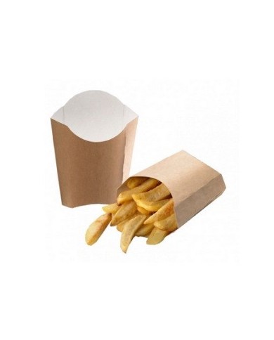 Contenitori per fritti avana interno bianco 250ml base 13x5,5x13cm 100pz