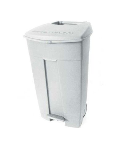 Contiplast Contenitore mobile a pedale in plastica bianco 120l