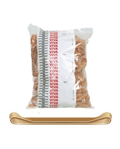 Elastici fettuccia diametro 15x0,8cm 1kg caucciù avana Viva