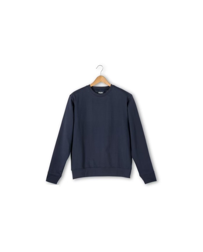 Felpa girocollo 100% tessuto rigenerato Tg.XS-3XL