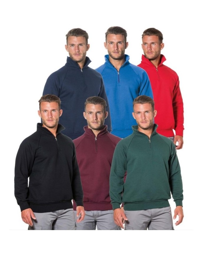 Felpa RAGLAN zip corta 280g imbustata singolarmente