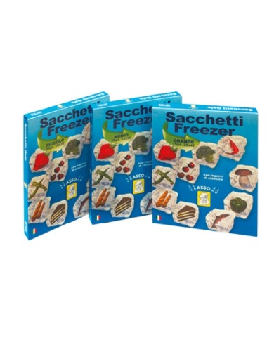 Frigopack sacchetti gelo misure assortite (28x42cm 15pz - 23x35cm 20pz - 18x28cm 30pz)