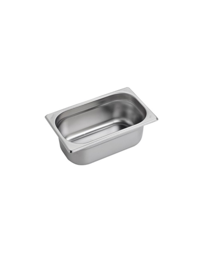 Gastronorm inox AISI 304 bacinella GN 1/4 26,5x16,2cm H10cm 483gr