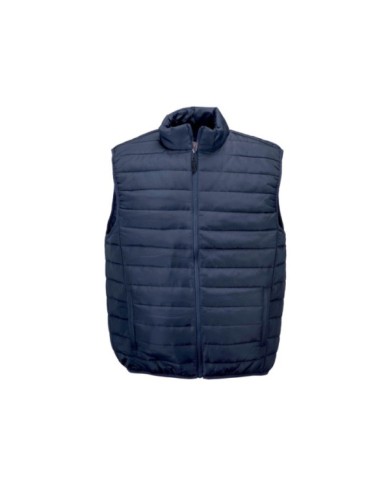 Gilet imbottito in poliestere 50D e foderato in poliestere 210T con 2 tasche chiuse con zip. Blu Taglie:S/M/L/XL/XXL