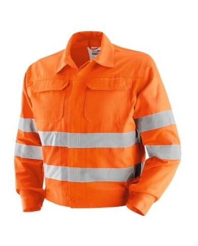 Giubbino Eco Reflex A.V. 60% cotone-40% poliestere con bande retroriflettenti 240gr Tg.S-XXL