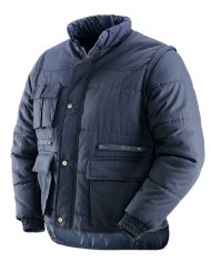 Giubbino Savoia cotone poliestere multitasche maniche staccabili blu Tg.S-M-L-XL-XXL