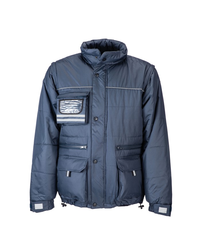 Giubbotto imbottito in poliestere pongee blu Taglie L/XL/XXL