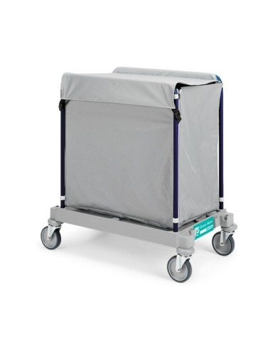 Green Hotel 919 Carrello portabiancheria con sacca plastificata (Ruote Ø125mm)