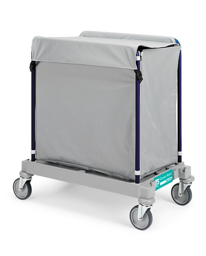 Green Hotel 919 Carrello portabiancheria con sacca plastificata (Ruote Ø150mm)