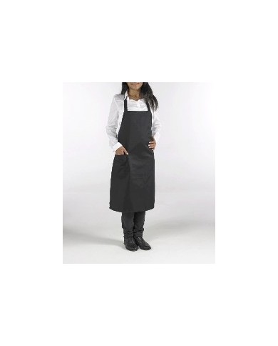 Grembiule cotone poliestere con tasca destra nero 72x84cm