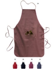 Grembiule lungo in 30 % cotone/70 % poliestere (180g/m2), 60x92 cm con tasca frontale