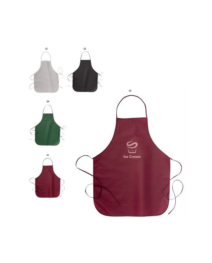 Grembiule lungo in TNT (80g/m2), 60x76 cm