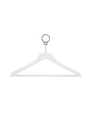 Gruccia Appendiabiti in legno laccato con gancio antifurto grigio 6pz