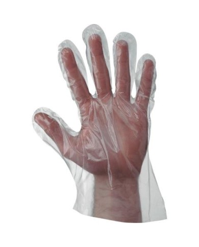Guanto Poly in polietilene monouso Busta da 100 pezzi