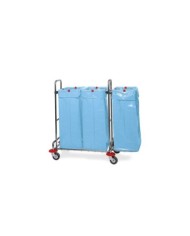 JOKER TRIO Carrello cromato a 3 sacchi 120 lt con clip