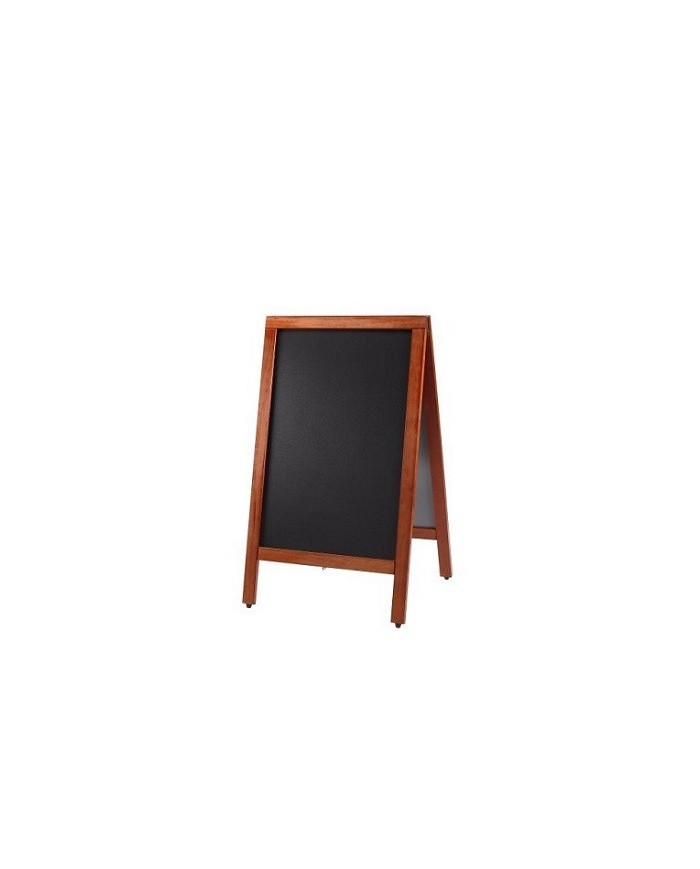 Lavagna da terra doppio lato riscrivilbile supporto in legno 50x85cm