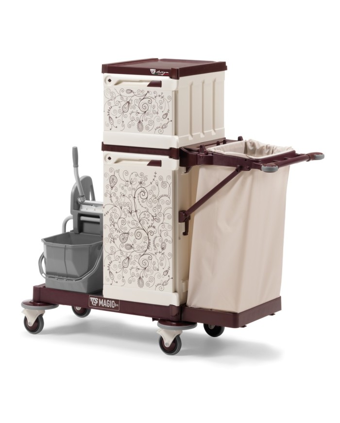 MagicArt 141 Safety Plus Carrello alberghiero chiuso decorato con motivi grafici