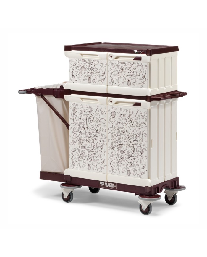 MagicArt 26 Safety PlusCarrello alberghiero chiuso decorato con motivi grafici