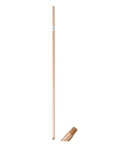 Manico 130cm legno con vite (faggio lucido)