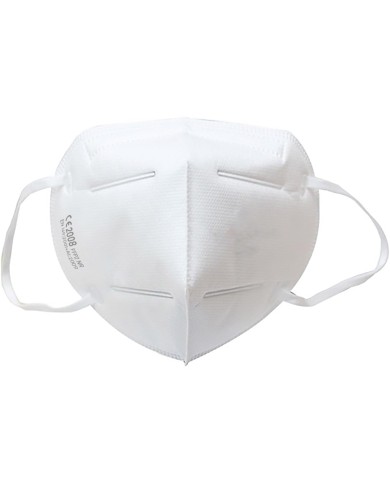 Mascherina pieghevole in tessuto non tessuto FFP2 NR bianca (Min.Mul./50)