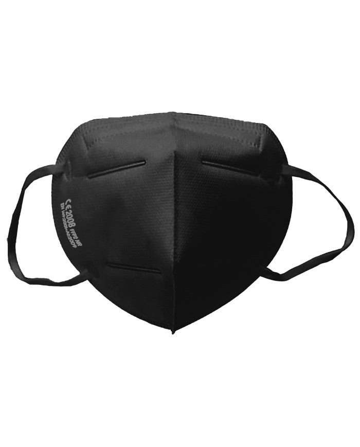 Mascherina pieghevole in tessuto non tessuto FFP2 NR nera (Min.Mul./50)