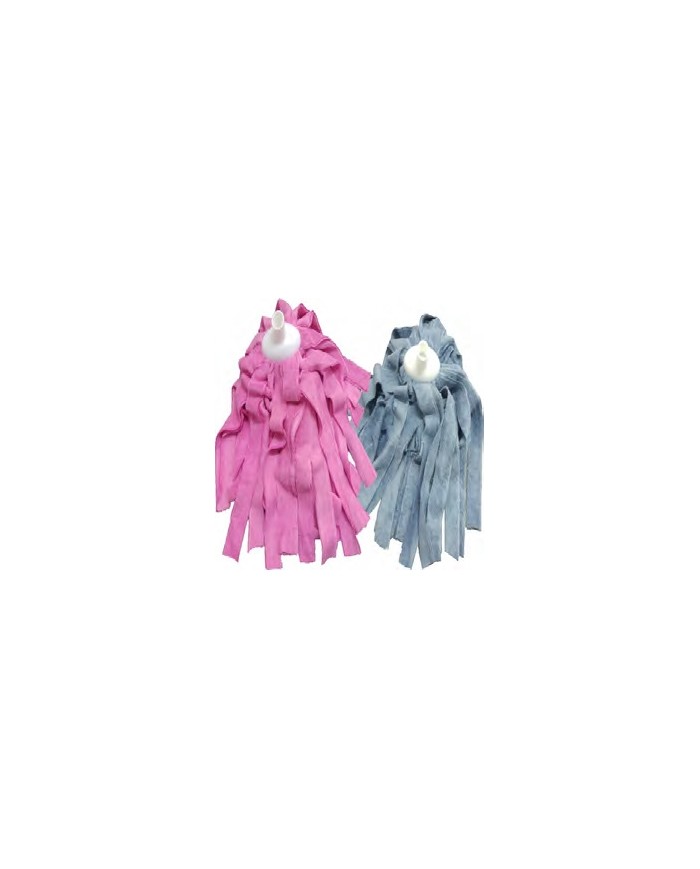 Mop microfibra azzurro con attacco a vite 200g