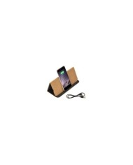 Mousepad e supporto per cellulare in sughero, con caricabatterie wireless integrato, interno in PU. Cavo di ricarica USB inclus