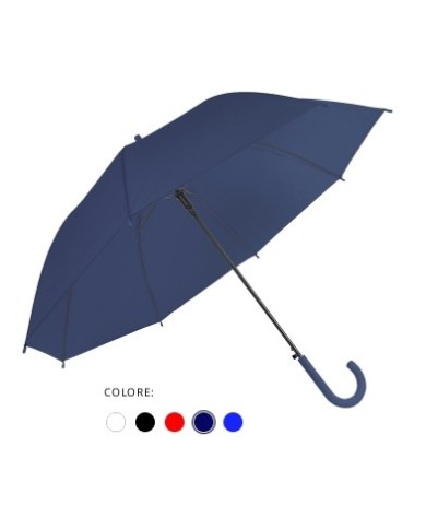 Ombrello automatico in eva con fusto in metallo e manico curvo in plastica