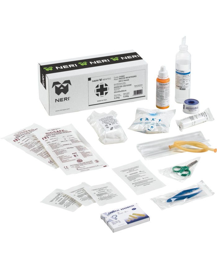 Pacco reintegro per armadietti e valigette primo soccorso All. 2 base