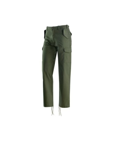 Pantalone Army verde in terital multitasche 215gr Tg.S-3XL