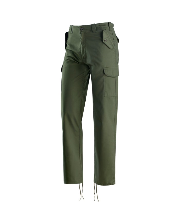 Pantalone Army verde in terital multitasche 215gr Tg.S-3XL
