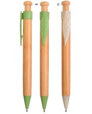 Penna a scatto in bamboo, paglia di grano (50%) e PP (50%)