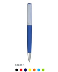 Penna twist in plastica con parte colorata gommata