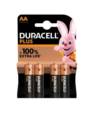 Pile Stilo AA Plus100 - MN1500 - Duracell - blister 4 pezzi