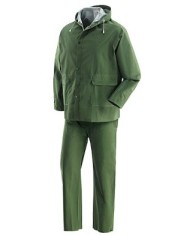 Pluvio Completo giacca e pantalone realizzato in PVC verde Tg.S-XL