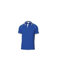 Polo Italia con colletto e manica tricolore Blu royal Taglie: S / XXXL