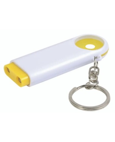Portachiavi in plastica con gettone per carrello della spesa e luce a 2 led