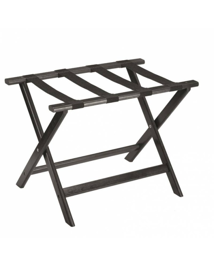 Reggivaligia in legno richiudibile nero 65x36x51cm