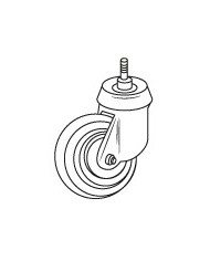 Ruota Ø 80 mm con filetto 8x28 e parafilo