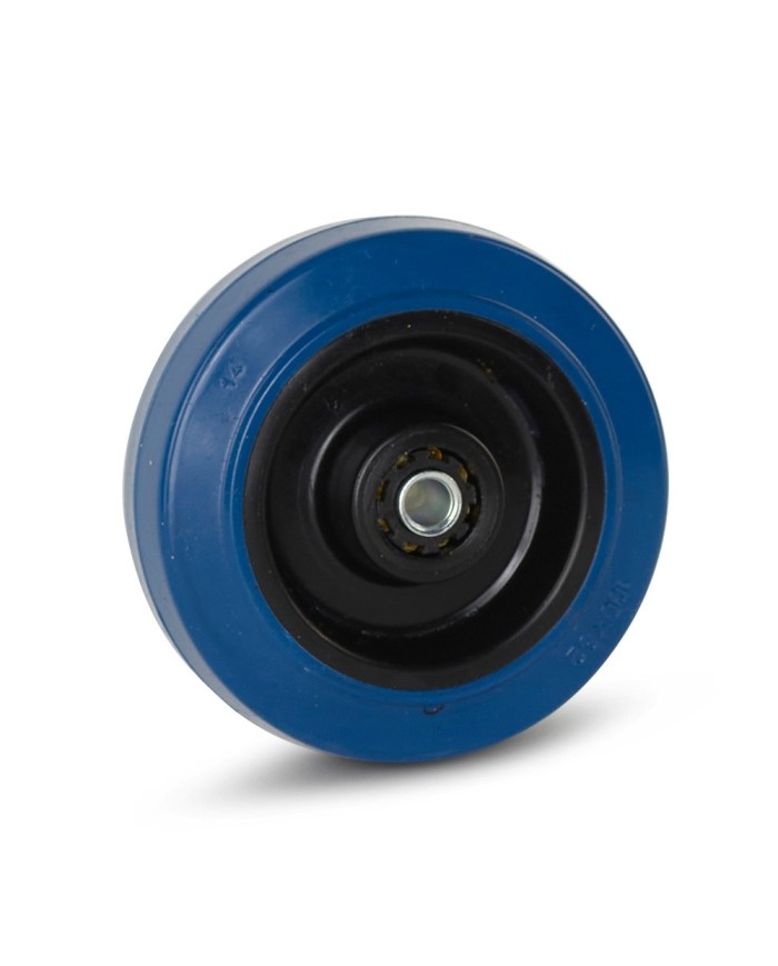 Ruota superelastica blu Ø100x36mm