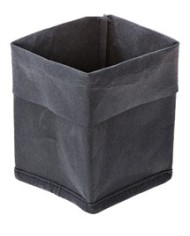Saccottino in fibra di cellulosa lavabile quadrato nero 9x9x16cm