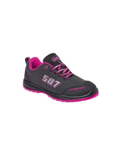 Scarpa MarinaBay bassa tessuto nero/rosa S1P Taglie: 36-40
