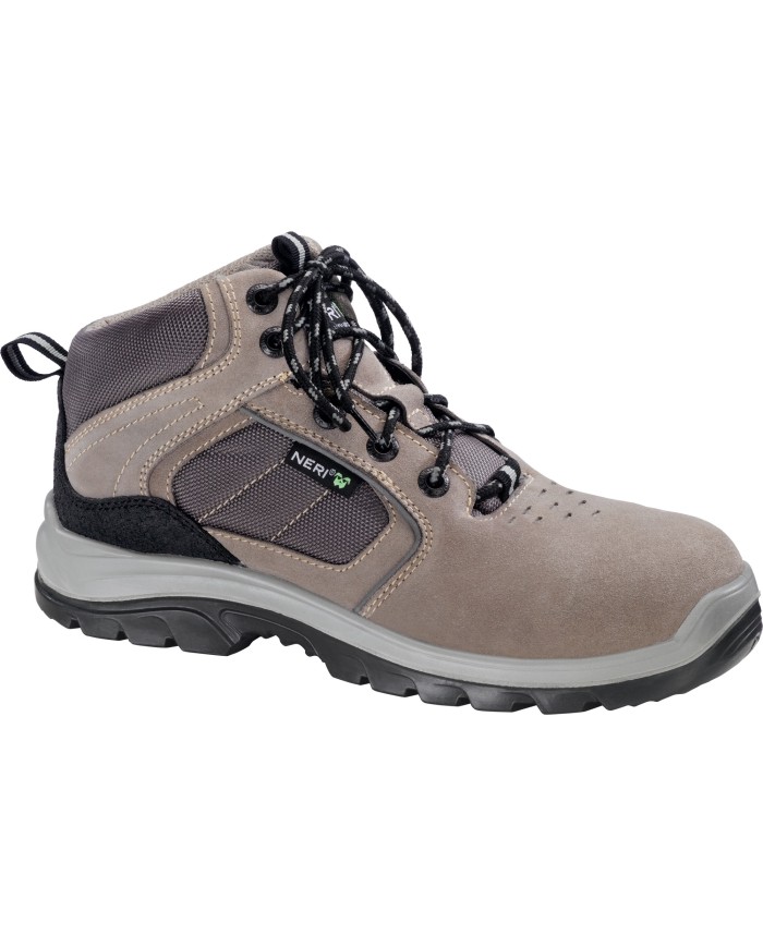 Scarpa NEW 595 S1P SRC alta scamosciata beige Tg.37-48 Certificata EN ISO 20345