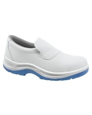 Scarpa Rodi S1 SRC bassa in microfibra suola poliuretano bianca/blu Tg.36-46