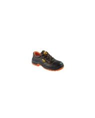 Scarpa S29 bassa in pelle nero/arancio Taglie: 36-47